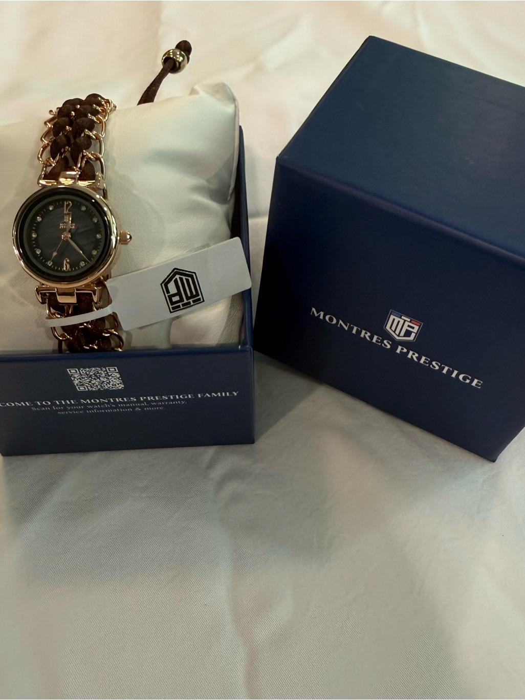 Womens Rose Gold Watch With Black Dial